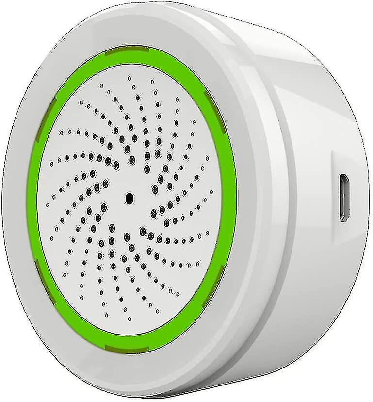 Z-Wave Plus Sirenenalarm mit Strobe-Alarmen, Unterstützung USB-Ladung und mit Backup-Akku funktioniert mit Smartthings, 105db