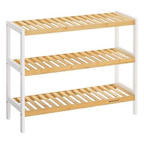Eco-friendly bamboo shoe rack - 3-layer storage
