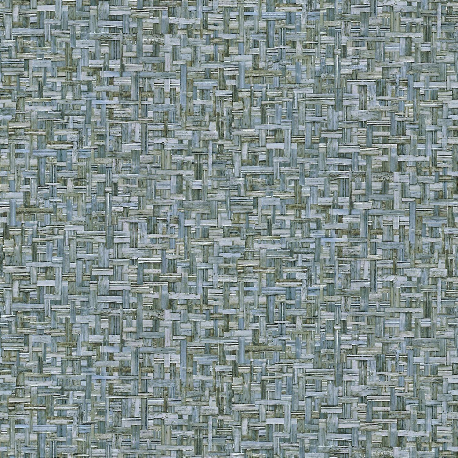 Nature non-woven wallpaper wall Profhome 377063-GU smooth with nature-inspired pattern matt blue