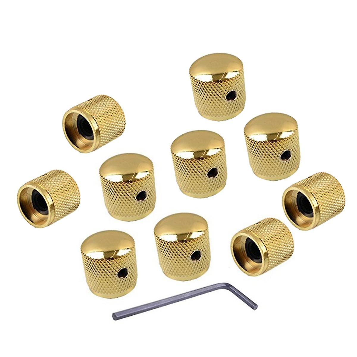 Gold Electric Guitar Metal Volume Knob Bass Volume Knob Iron Knob with Hole Volume Knob Switch Cap