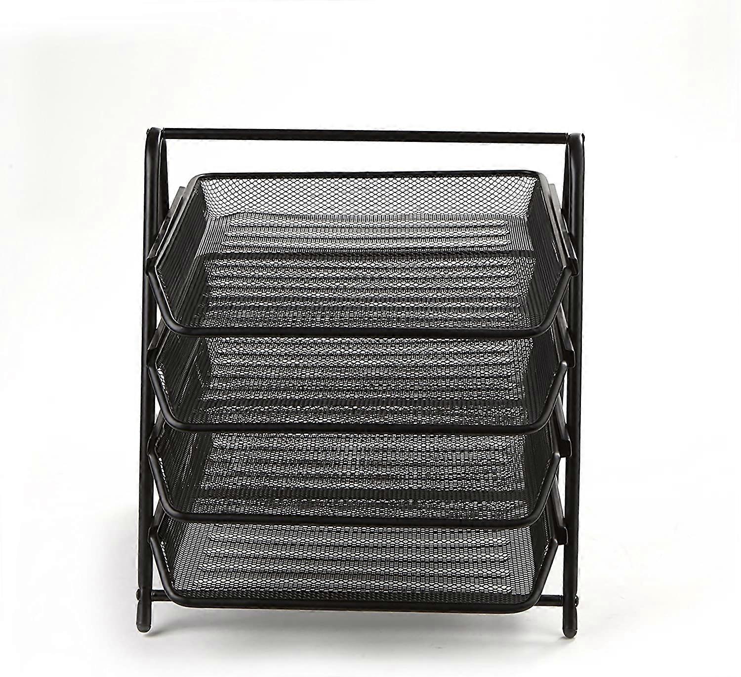 Desk Organizer with Sliding Trays for Letters, Documents, Mail, Files, Paper