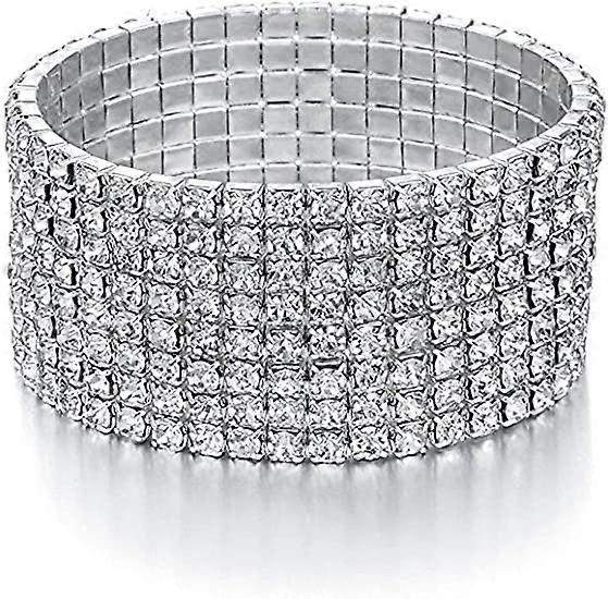 Sparkle Multicolor Rhinestone Stackable Stretch Bracelets for Women
