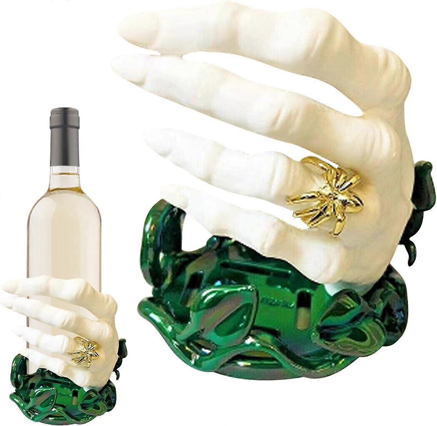 Lightweight Hand Soap Dispenser Holder with Green Base Table Witch Hand Halloween Stand for Bottles Cups for Halloween Decorative Halloween Desktop De