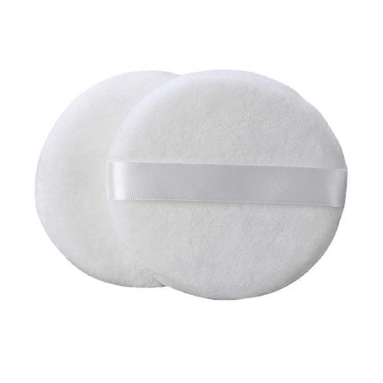 Powder Puff, Ultra Soft Washable Large Round Velour Body Powder Puff Loose Powder Puff 2