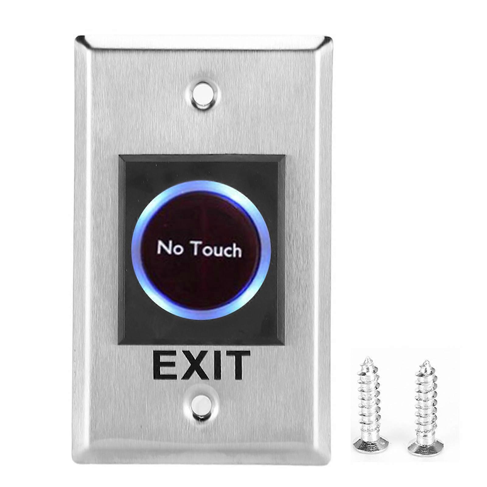 DC12V Infrared Sensor Switch Contactless Touch Free Door Exit Button with Backlight for Access Control