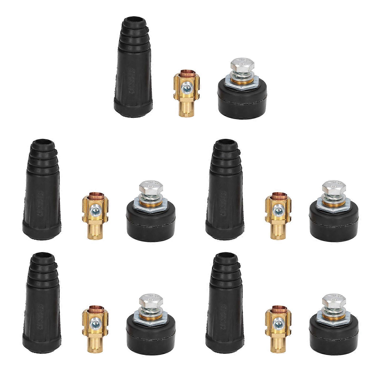 5 Sets Welding Cable Connector Quick Fitting European Plug Socket Kit 200?315A for Machine