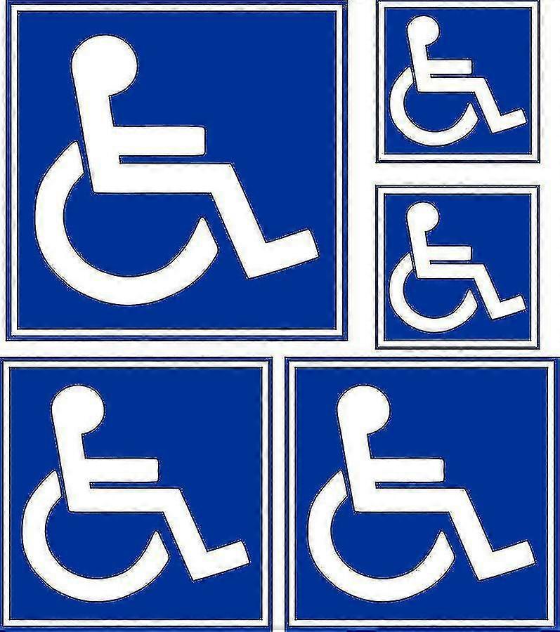 5xステッカーステッカー車ドアハンディキャップ駐車場トイレトイレパネルをセット