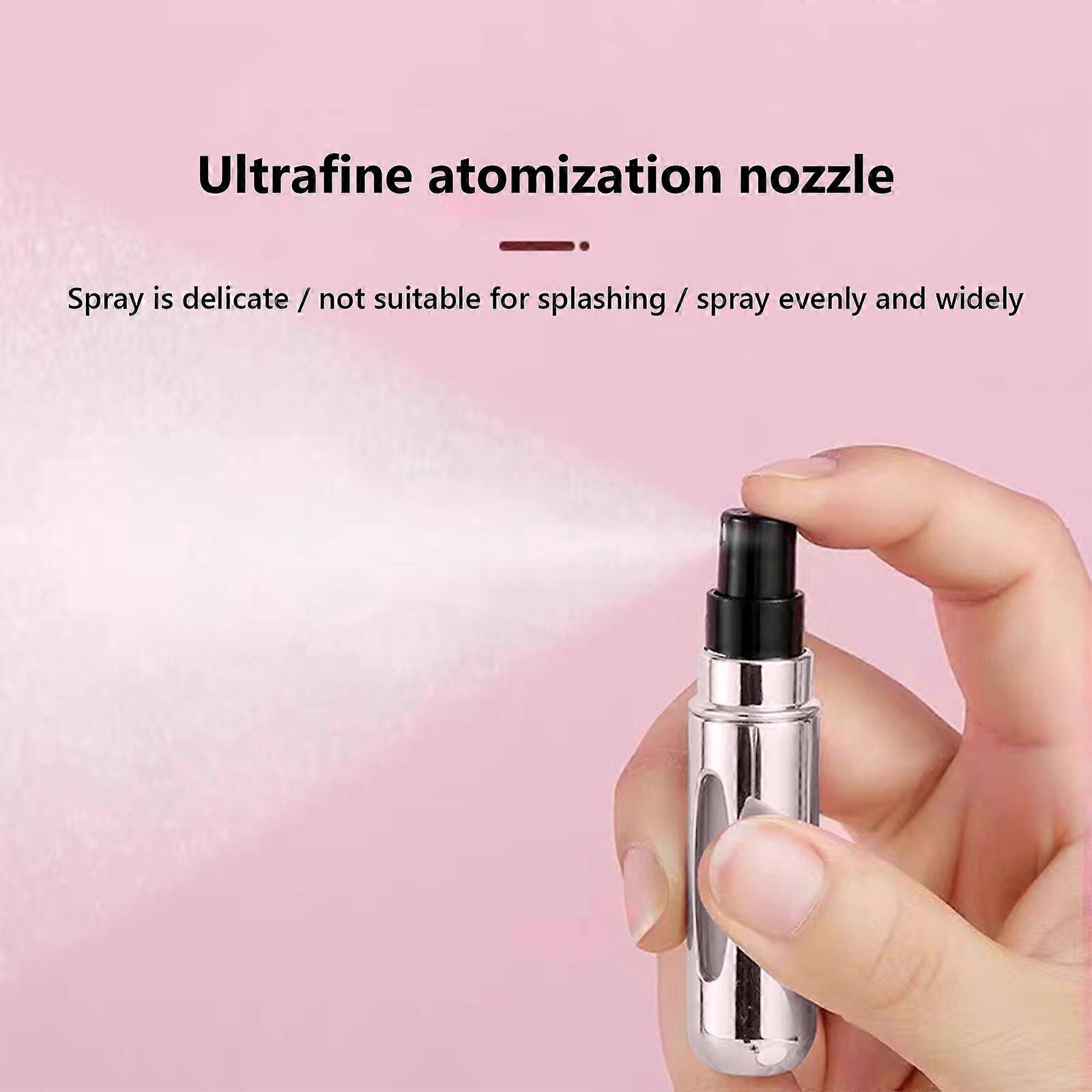 2pcs 5ml Perfume Bottle With Bottom Filling Portable Cosmetic Bottle Mini Self Pump Recyclable Perfume Filling