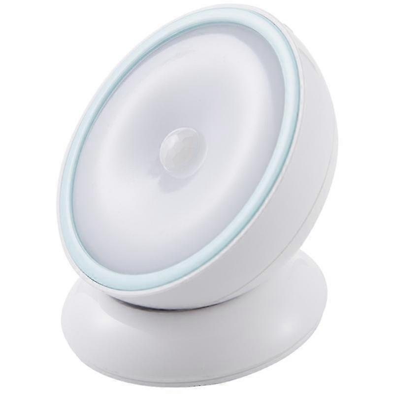 Night Light Motion Sensor [Battery Powered] with Rotating Base for Indoor Use in Bathroom, Hallway,