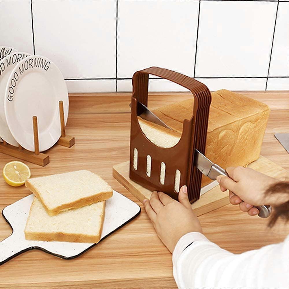 Bread Slicer Guide, Folding Adjustable Bread Slicer, Fast Slicing, Thickness Uniformity, Bread Slicer Knife, Bagel Sandwich Slicer Toast, Bread Cutter