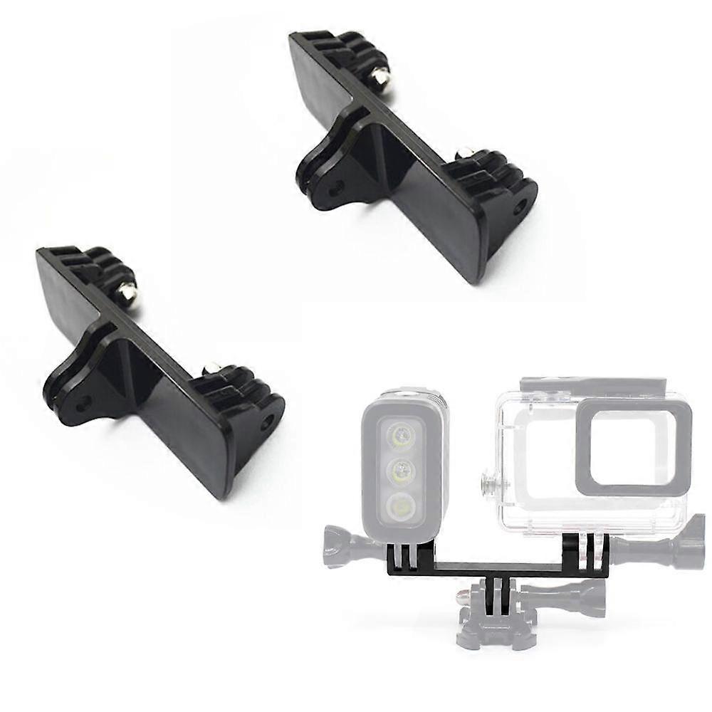 Dual Port Camera Holder Handle Grip Mount Tripod Adapter For Gopro Hero 8 7 5 4 session 4 3+ 3 Xiaomi Yi 4k H9r Came