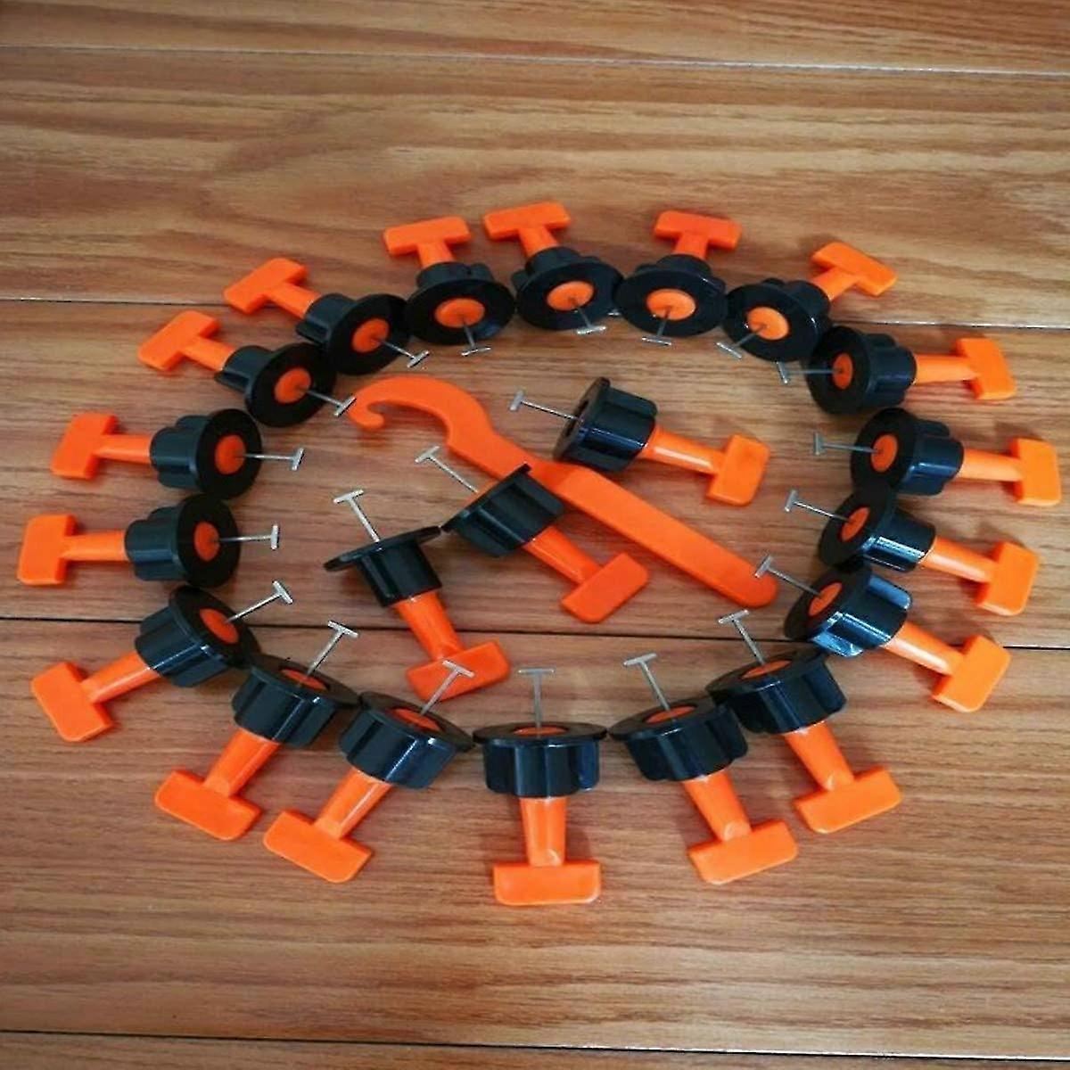 50pcs بلاط الحائط نظام التسوية البلاستيك المشبك قابل للتعديل محدد موقع فاصل المشبك مستوى الأوتاد أدوات يدوية