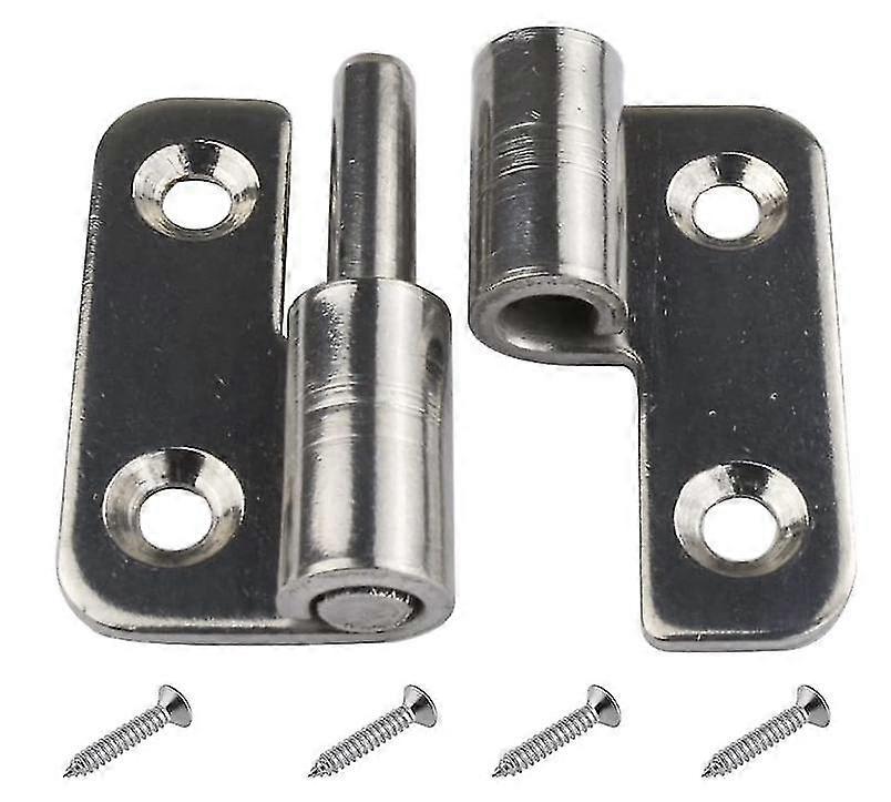Detachable Hinges Set of 6 - Removable Door Hinges - 304 Stainless Steel Three Left and Three Right, Silver, 1.5"