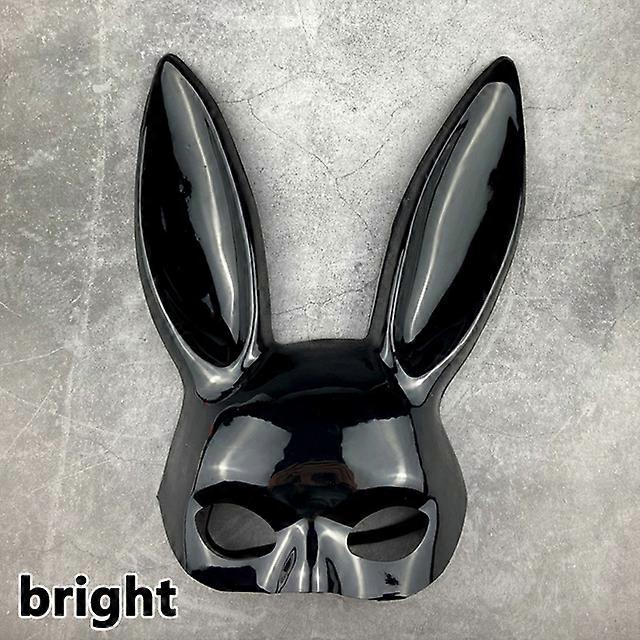 Half Face Rabbit Mask Black White Halloween Mask Christmas Bar Masquerade Party Rabbit Ears Masks Sexy Cosplay Props