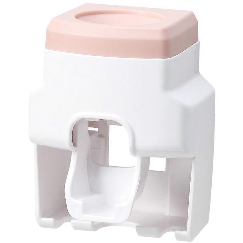 Automatic Toothpaste Dispenser and Wall Mount Toothbrush Holder(Pink)