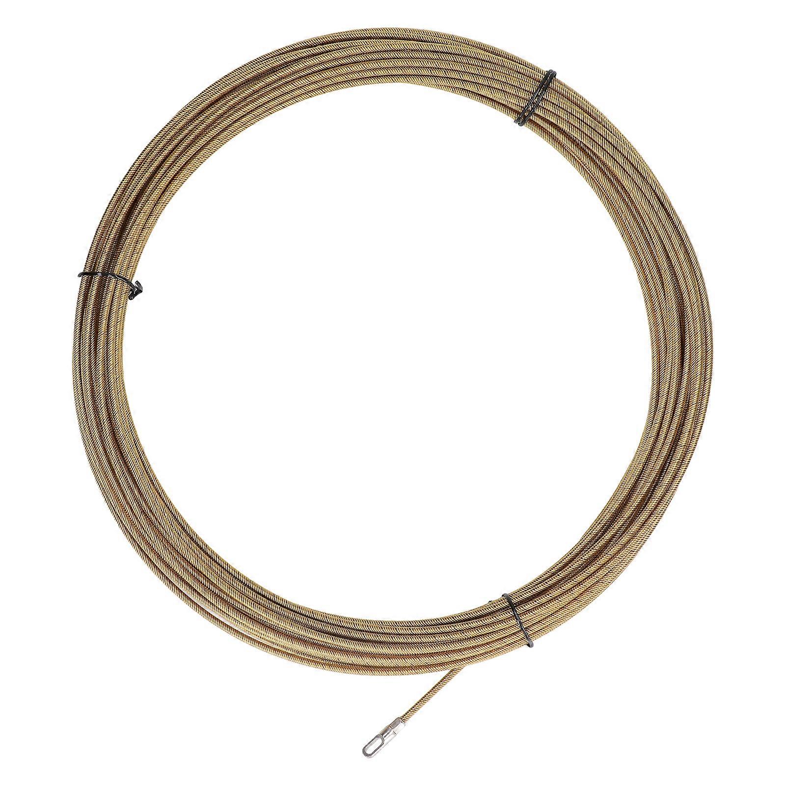 Wire Threader Flexible Soft Good Resilience Cable Threading Tool with Spring Flat Head 20m