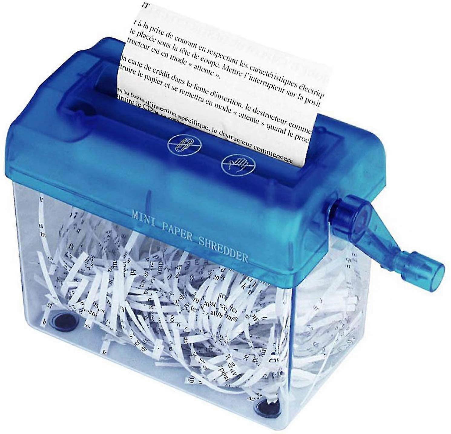 portable mini and shredder manual paper shredder for sheets hand crank paper shredder for office school home invoices small notes letters