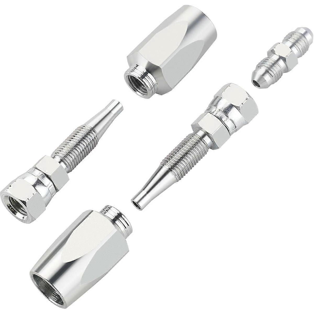 2PCS raccords hydrauliques réutilisables 1/4 pouce ID tuyau hydraulique kit de réparation sur site