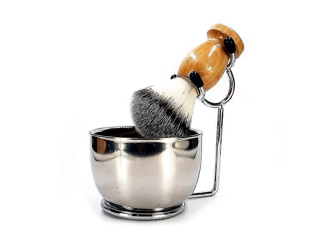 Scheerset voor mannen, 3-in-1 scheerset inclusief scheerkwast, scheerkom, scheermes & Borstel Houder
