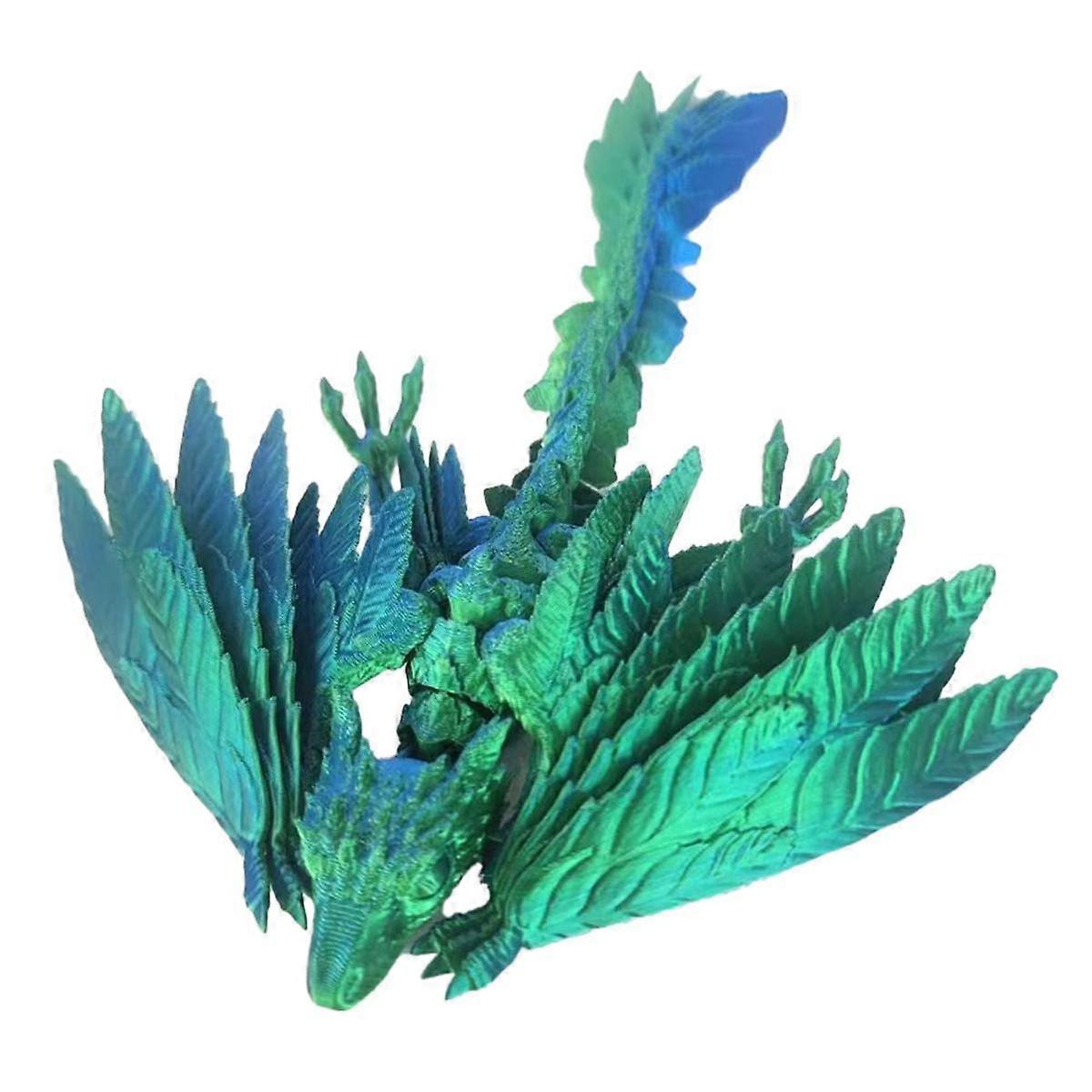 Dynamic 3D Printed Dragon Crystal Dragon for Adults 3D Printed Articulated Dragon,Laser Green