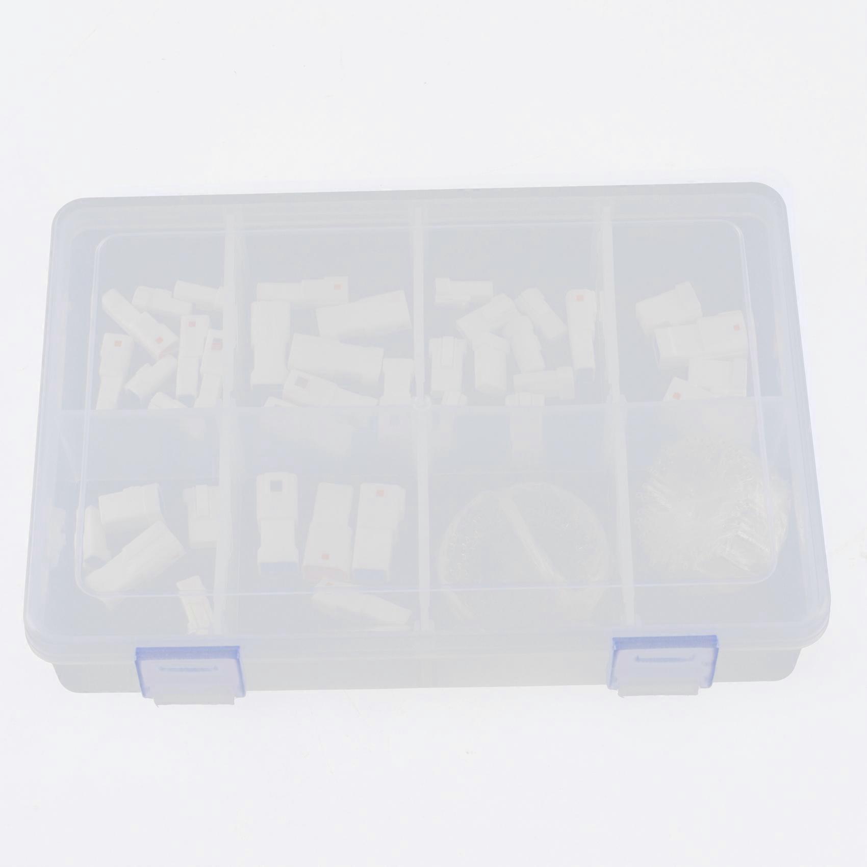 1 Box of 19 Sets Automotive Connectors JST02R-JWPF-VSLE 2/3/4/6/8 Pin Waterproof Connectors Male and Female