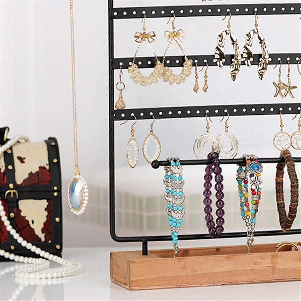 6 Tiers Earring Jewelry Rack Desktop Vertical Earring Storage Jewelry ...