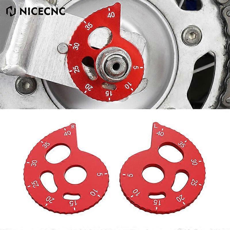 NICECNC Motorcycle Red Chain Adjuster Adjustment Kit For Honda XR650L XR 650L 1993-2022 Aluminum Rear Left Right Chain Adjuster
