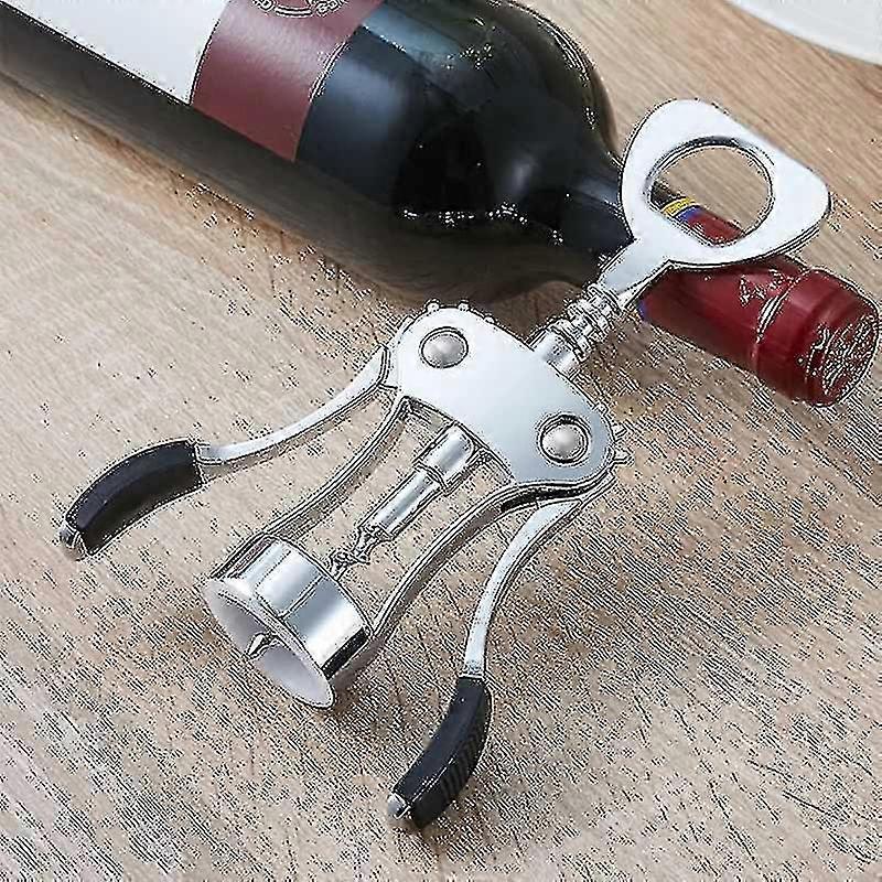 Wine Opener, Zinc Alloy Premium Wing Corkscrew Wine Bottle Opener With Multifunctional Bottles Opener, Upgrade