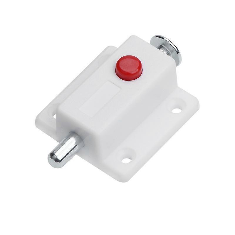 4pcs Spring Loaded Press Button ABS Plastic Bolt Sliding Lock Barrel Bolt Security Latch