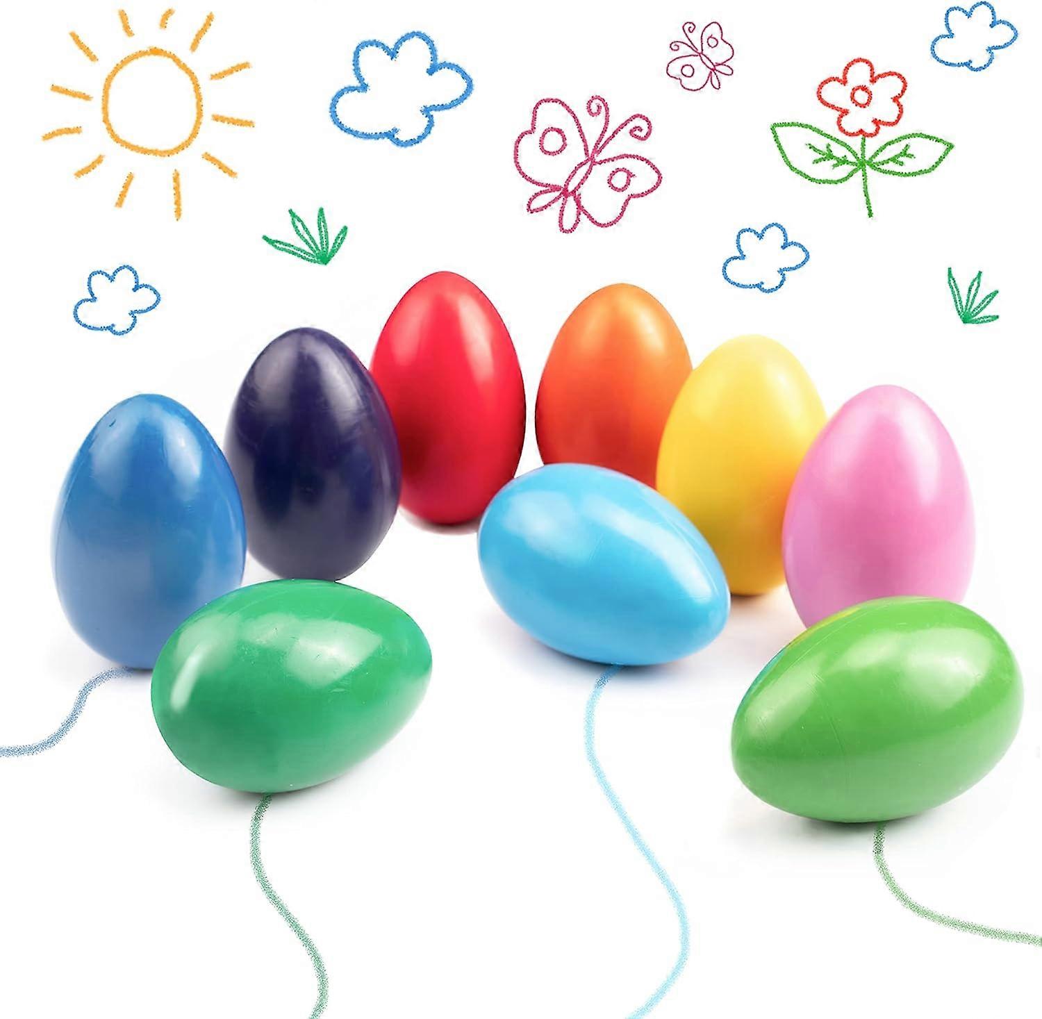 Toddler Wax Crayons, 9 Colours Egg Shaped Colouring Pencils, Drawing Pen for Children