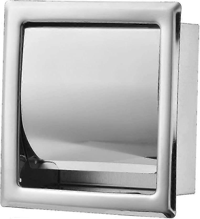 Versenkter Toilettenpapierhalter, Edelstahl-Toilettenpapierhalter Wasserdichte polierte Toilettenpapierbox