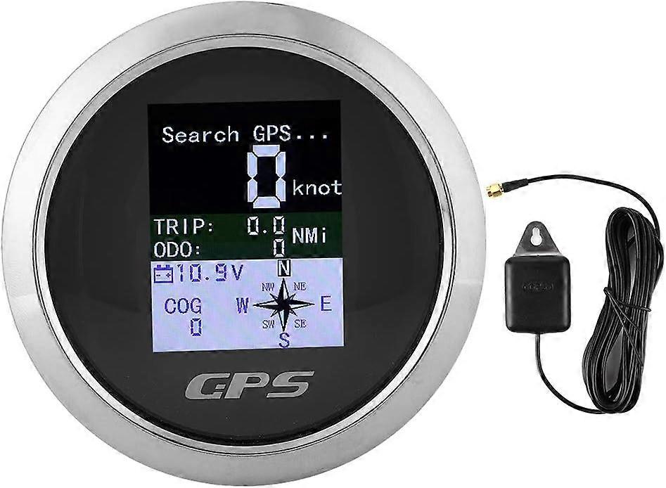 Digital GPS Speedometer Speed Gauge LCD Odometer for Car Boat 85mm (Black)