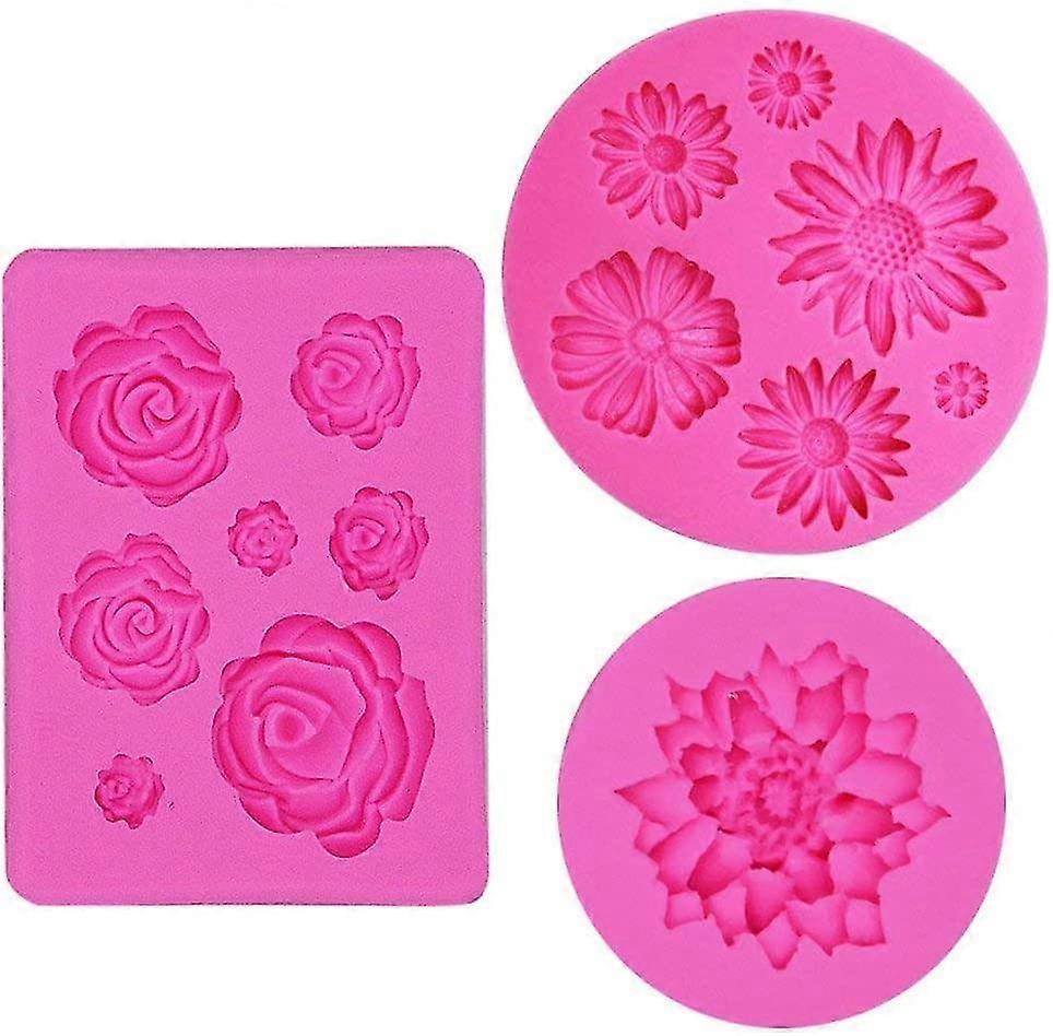 3d Silicone Baking Mold For Cake Fondant Decorating (flower)