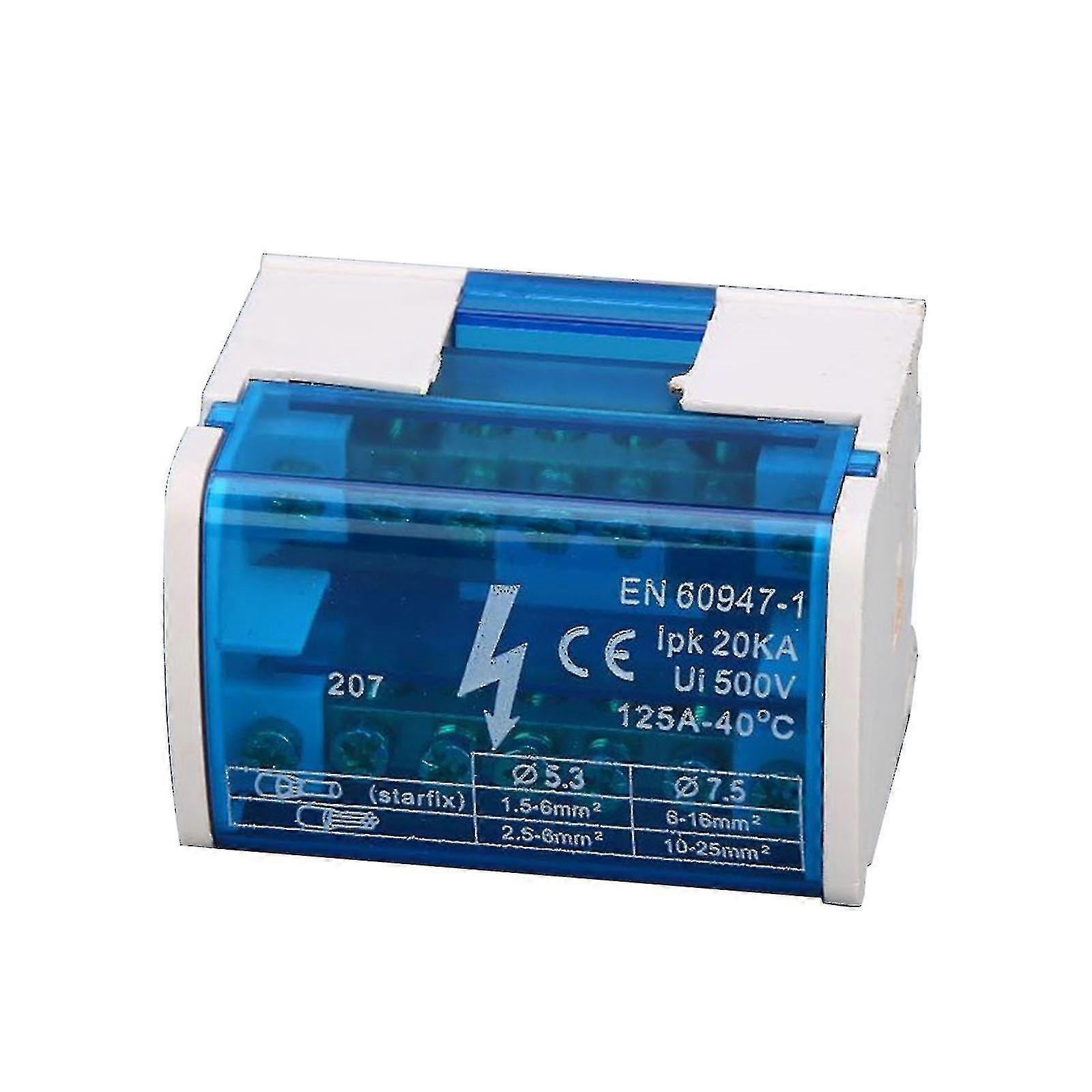 Din Rail Wiring Terminal Block Small Plastic Junction Box W/removable Baffle