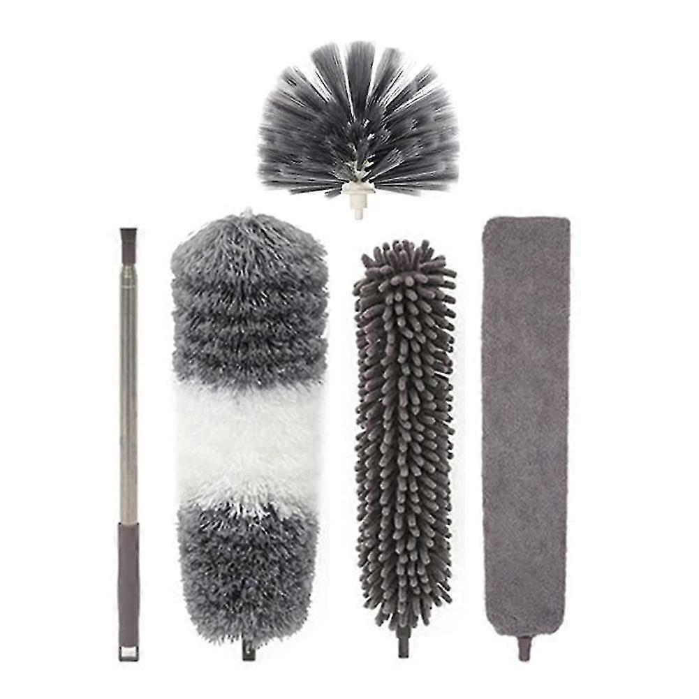 Telescopic Microfibre Duster, Bendable Duster, Groove Space Brush, Feather Duster Kit, Effortlessly