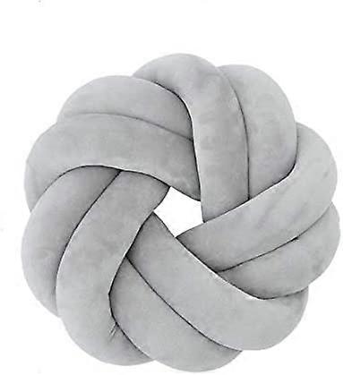 Knot Ball Pillow,Dia.30 Gray