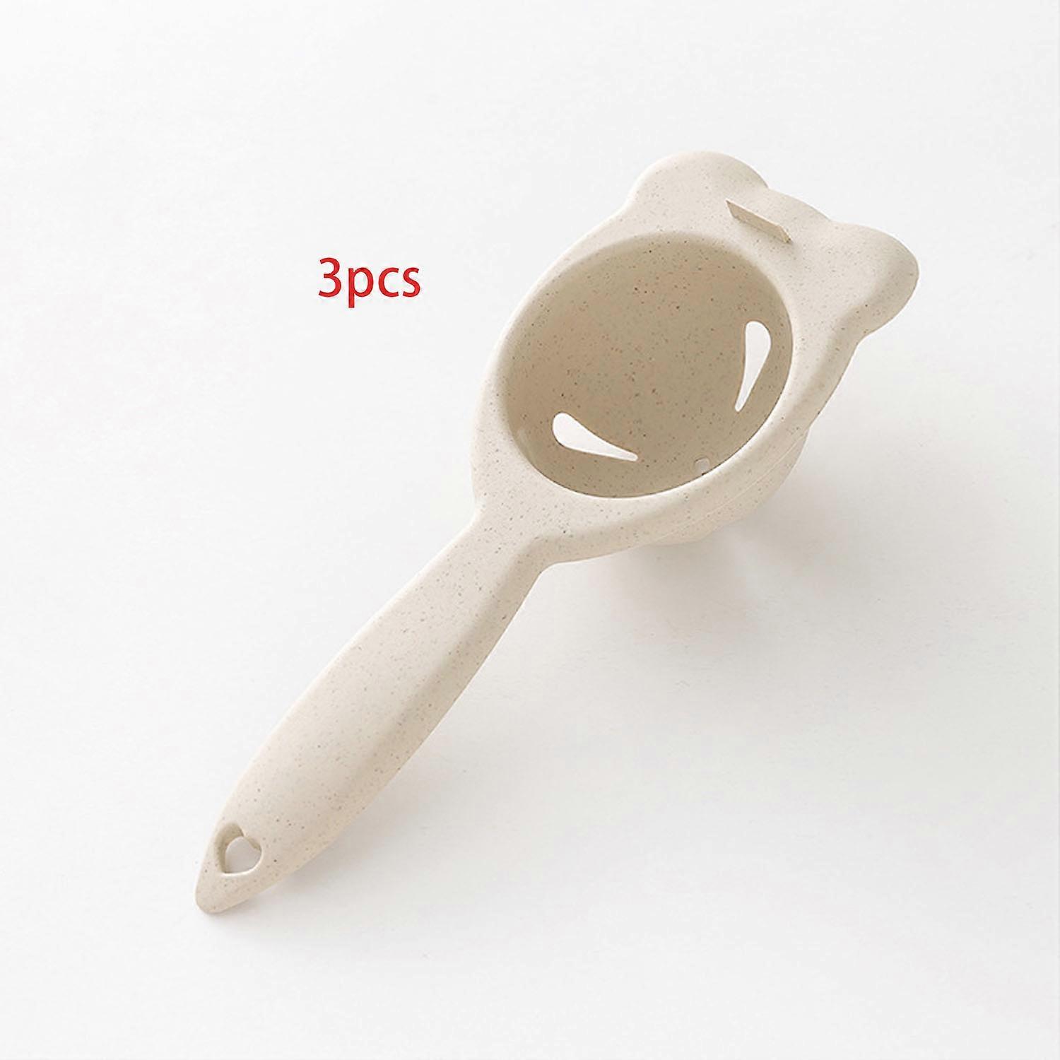3 pieces beige egg yolk-protein separators