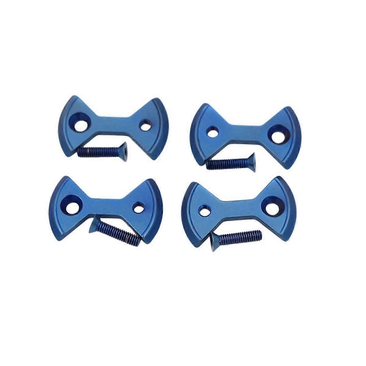 1 Set Titanium Bike Locking Pedal Bicycle Pedal Plate Bow Tie Shape for Zero Light Action Screws Bo