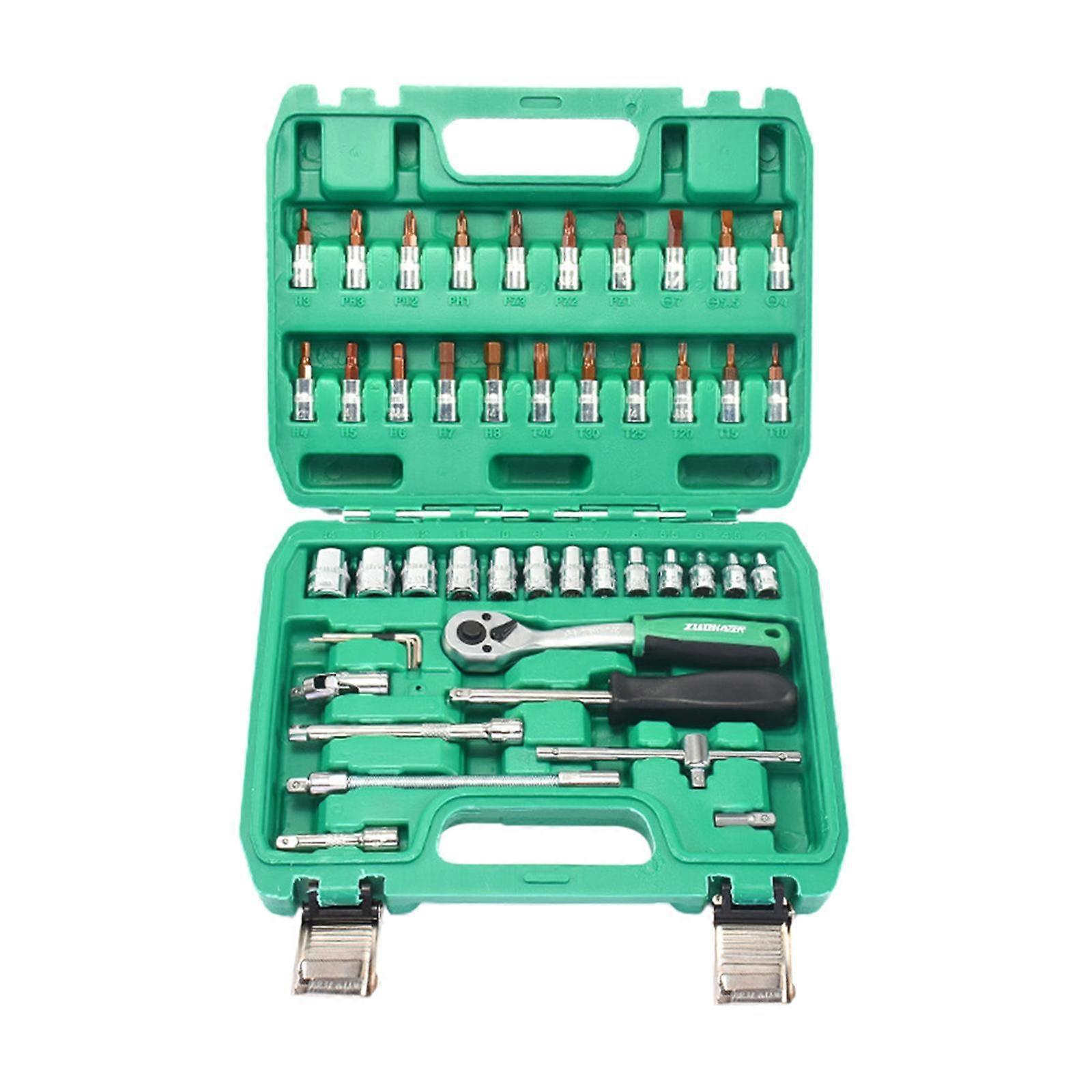 Mechanic Tool Set Sturdy Socket Set Garage Extension Bars Professional 46pcs