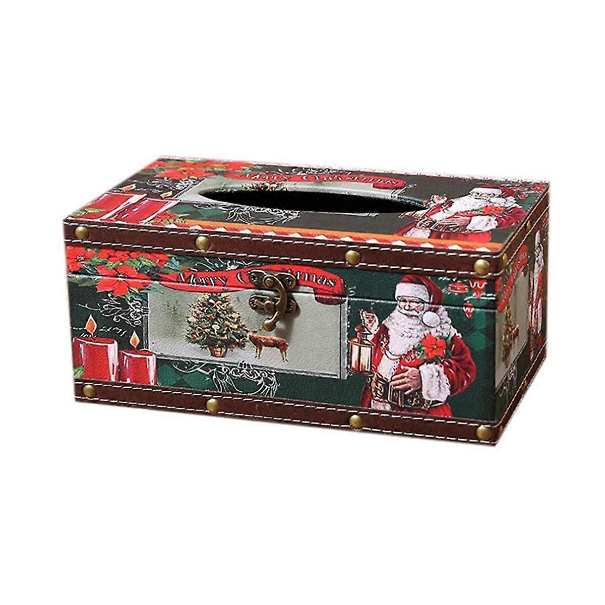 Christmas Tissue Box Home Indoor Dining Table Living Room Coffee Table Desktop Paper Box Tissue Tub