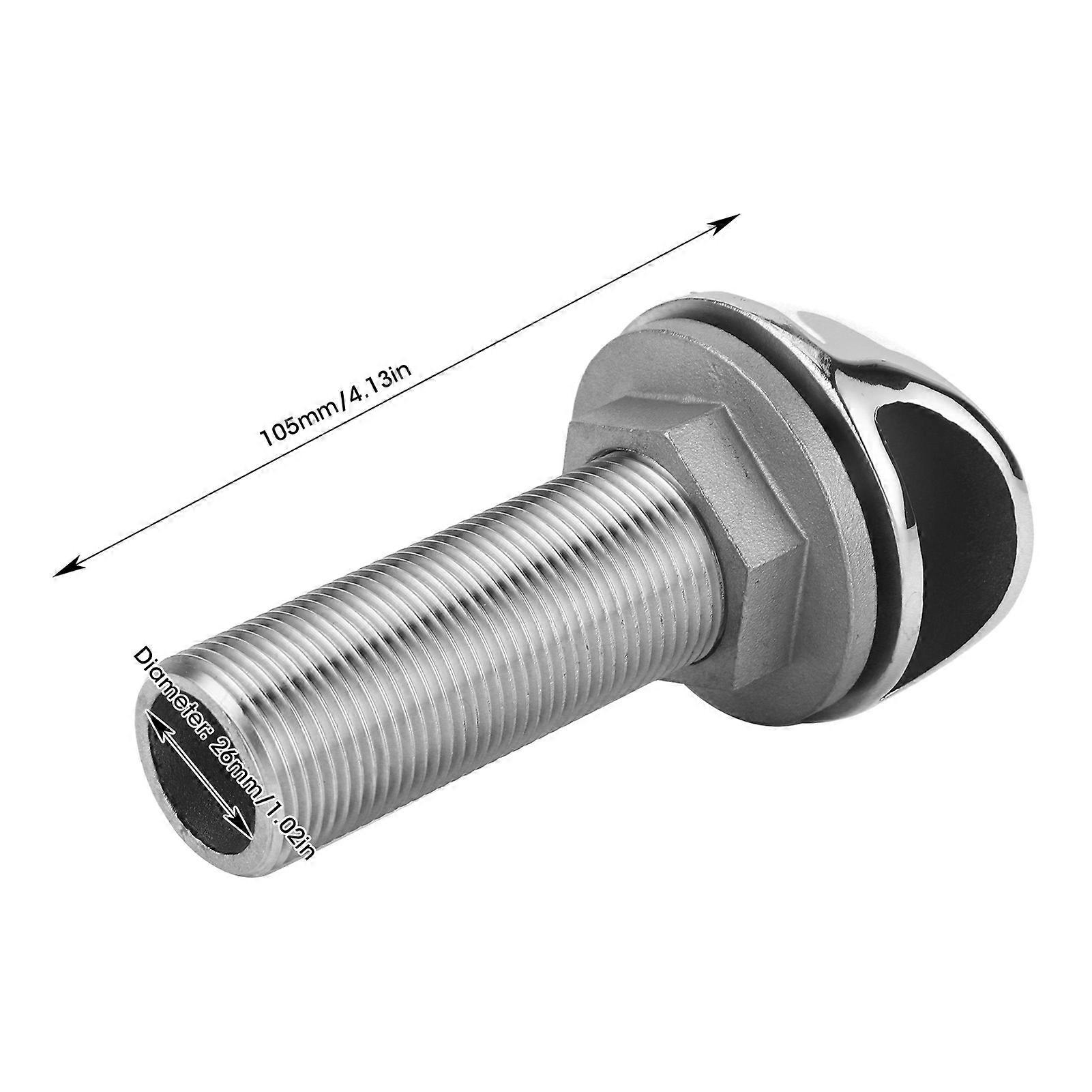 1in Dia Straight Marine Hose Barb Fitting Drain Pipe Thru Hull Connector for Boat/Yacht/Truck/Car/Apartment/RV