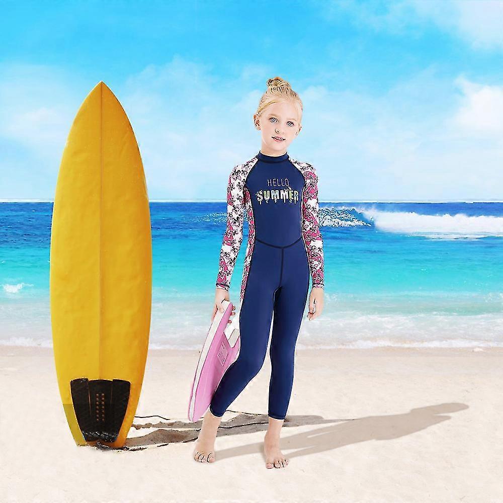 Kids Wet Suits With Long Sleeved Sunscreen Quick Drying Swimsuit For Swimming