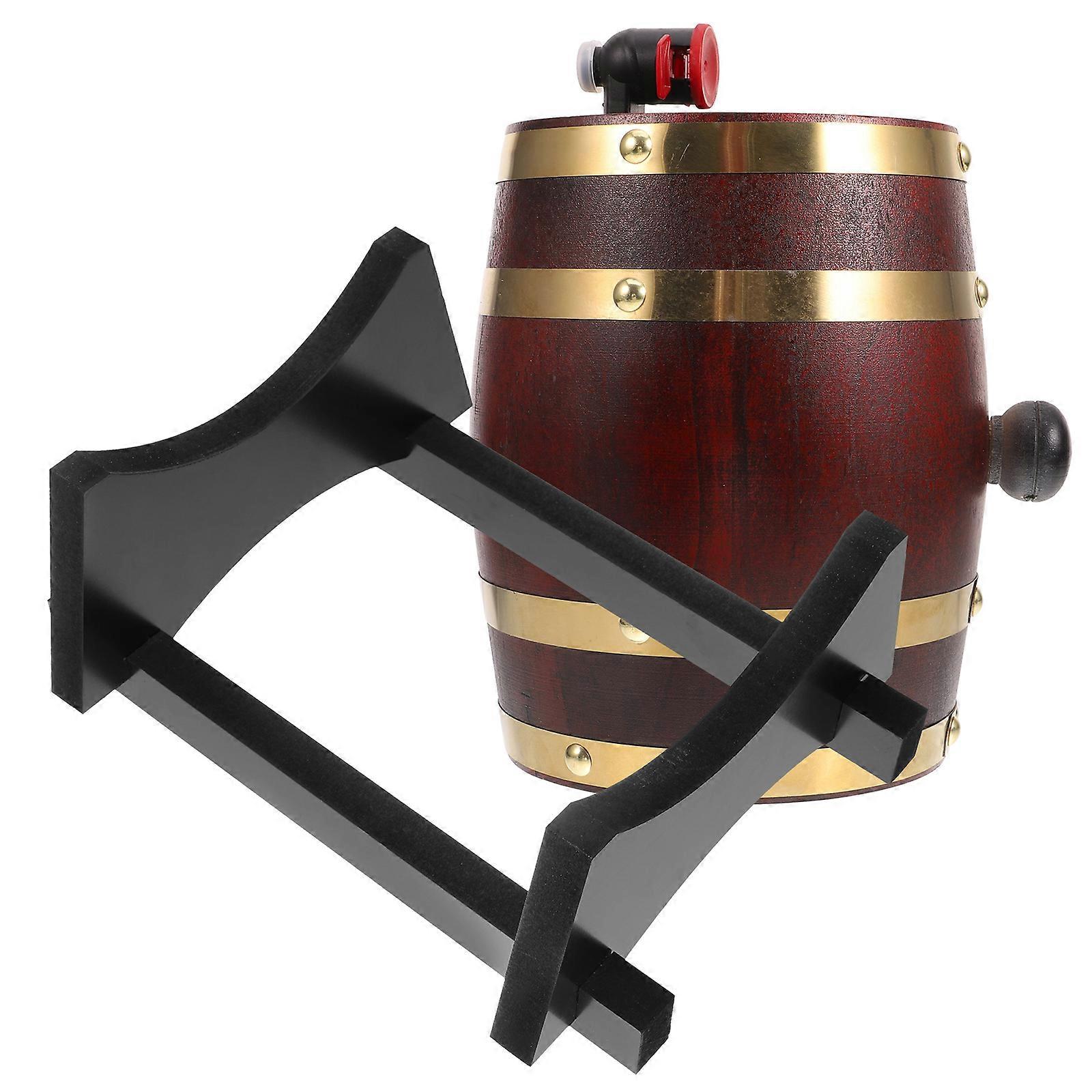 1 Set of Wood Wine Barrel Beverage Dispenser 1L Wood Water Bucket ...
