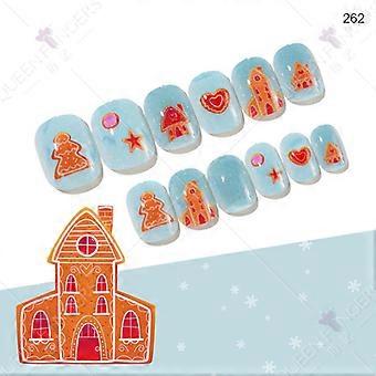 Christmas children's nail Polish 4 boxes wearable nail Polish finished product lovely nail polish Children's patch nail Polish 14*6.5 (plus packaging)