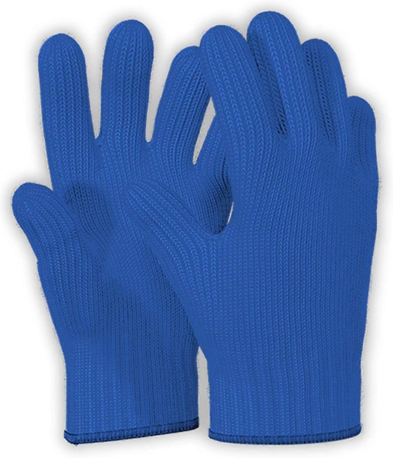 Luvas de forno resistentes ao calor com dedos - 1 pares azul clássico forno de cozinha conjunto de luvas