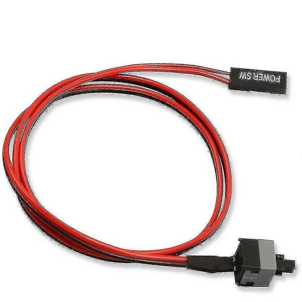 3pcs 2 Pin Sw Pc Power Cable On Off Push Button Atx Computer Switch Wire 22inch Cord