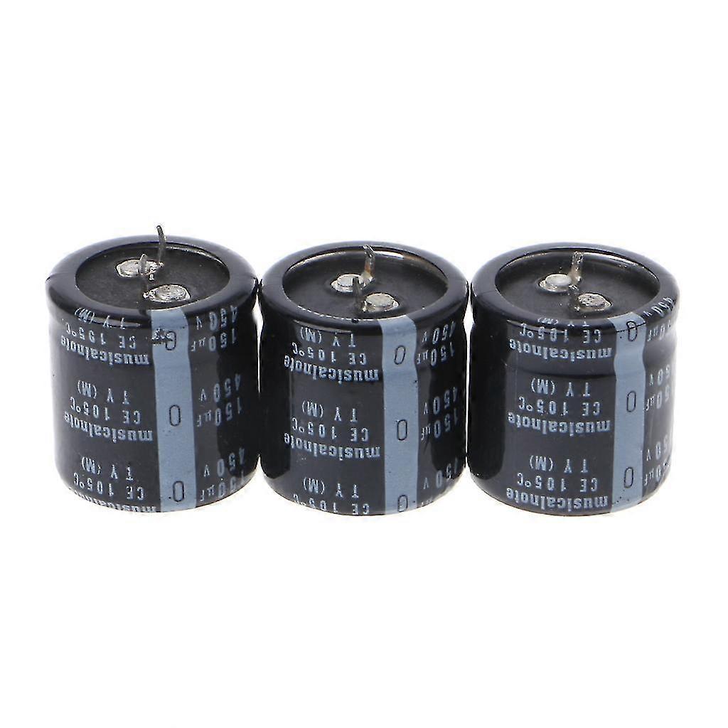 3 Pcs 150uf 450v 150mfd 450volt Electrolytic Capacitor