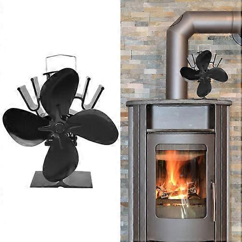 4ブレード熱駆動ストーブトップファン、薪バーナー用、薪、薪、燃える火、環境にやさしい