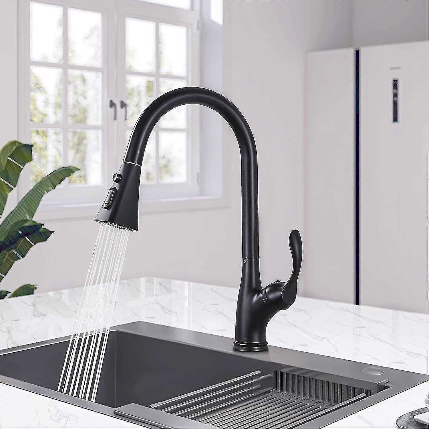Zamery Kitchen Faucet With Extensible Shower Rotary Sink 360 3 Spew Modes Mixer Kitchen Mixer Black Mixer Mixer Cold And Warm Brass Available