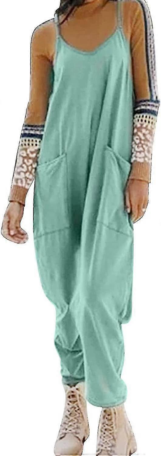 بذلات واسعة الساق - بذلات واسعة الساق النساء بذلات، بلا أكمام حبال القفزات السباغيتي حزام السروال القصير واسعة الساق